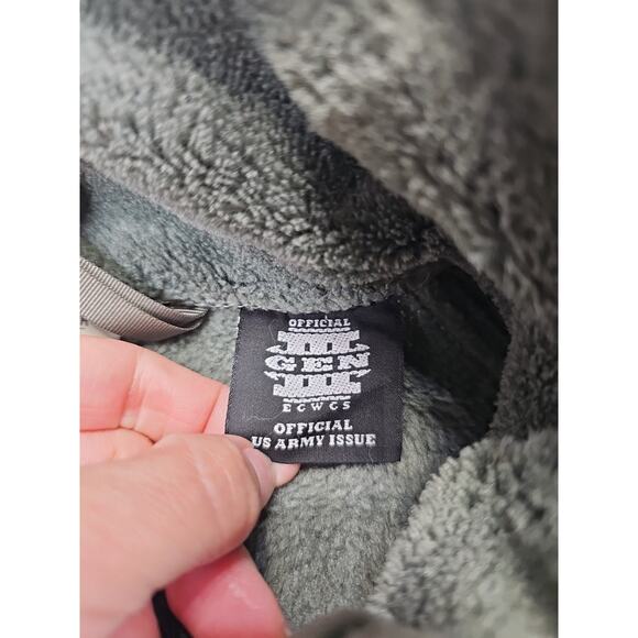 US Army Fleece Jacket Mens Medium Regular Gen III Cold Weather Army Green - Picture 5 of 7